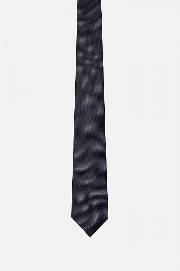 Черный галстук в мелкий узор
