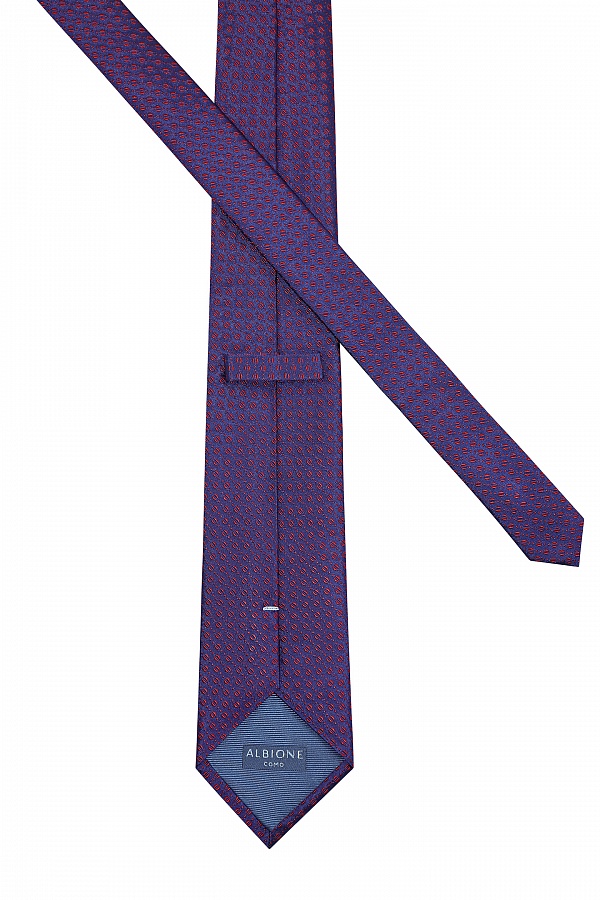 Сине-бордовый галстук с мелким узором