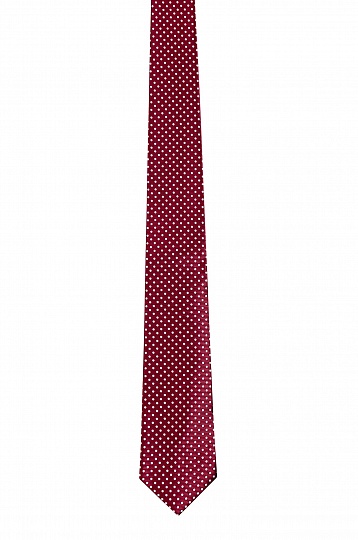 Красный галстук в горох