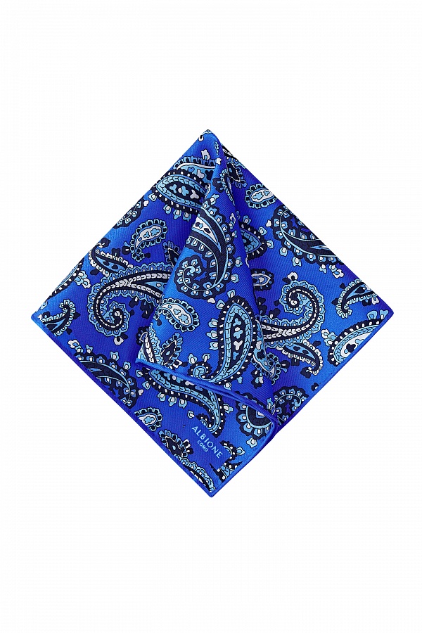 Сине-голубой платок с узором пейсли