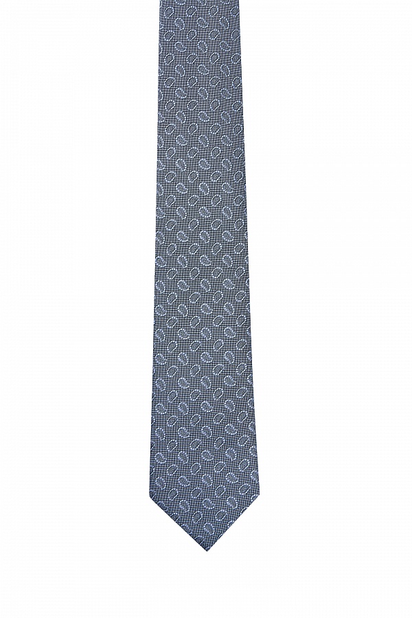 Серый галстук с узором огурцы
