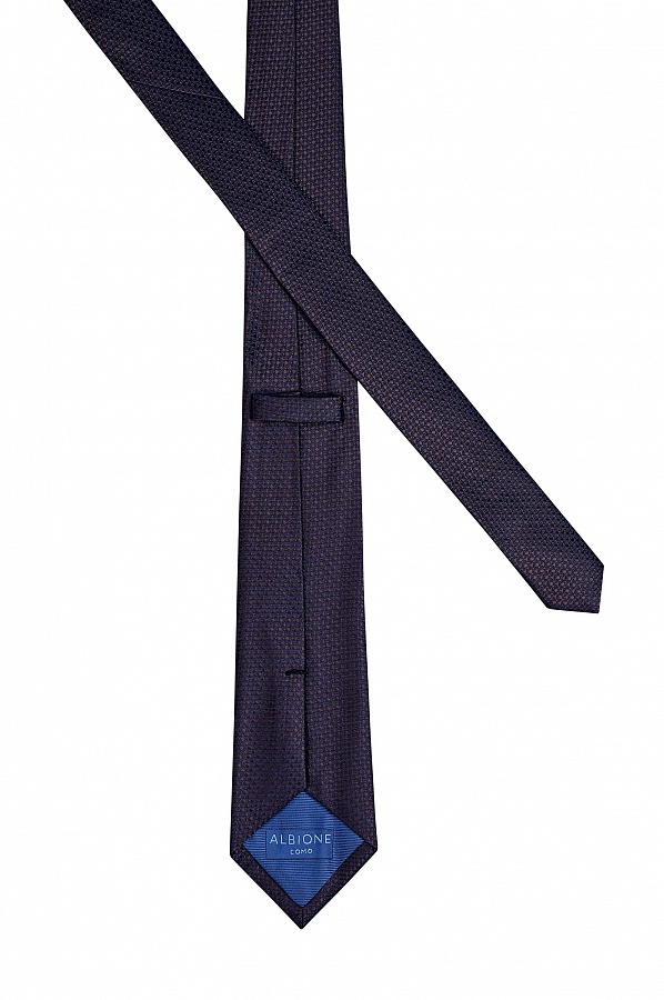 Фиолетовый фактурный галстук в точку