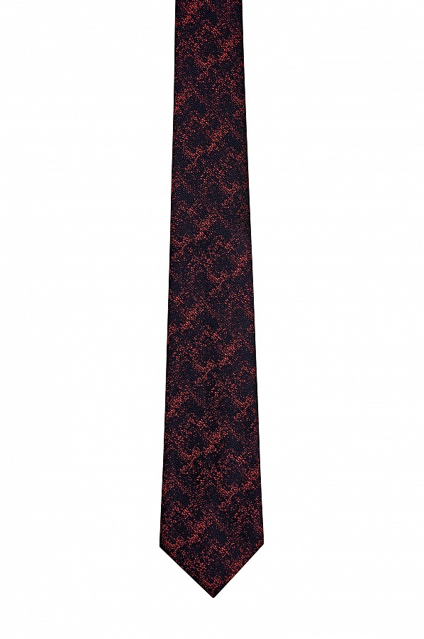 Бордовый галстук с абстрактным узором