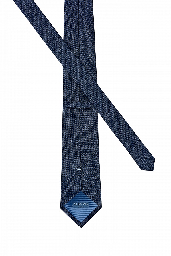 Темно-синий галстук в мелкий узор