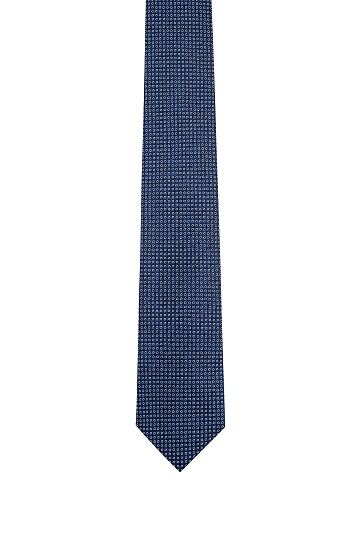 Темно-синий галстук в мелкий принт