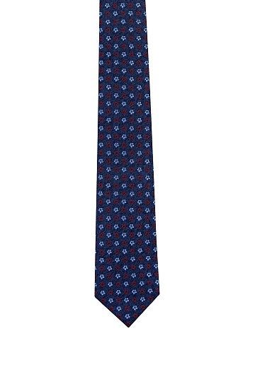 Темно-синий галстук с мелким узором