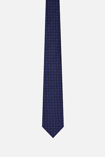 Темно-синий галстук с узором