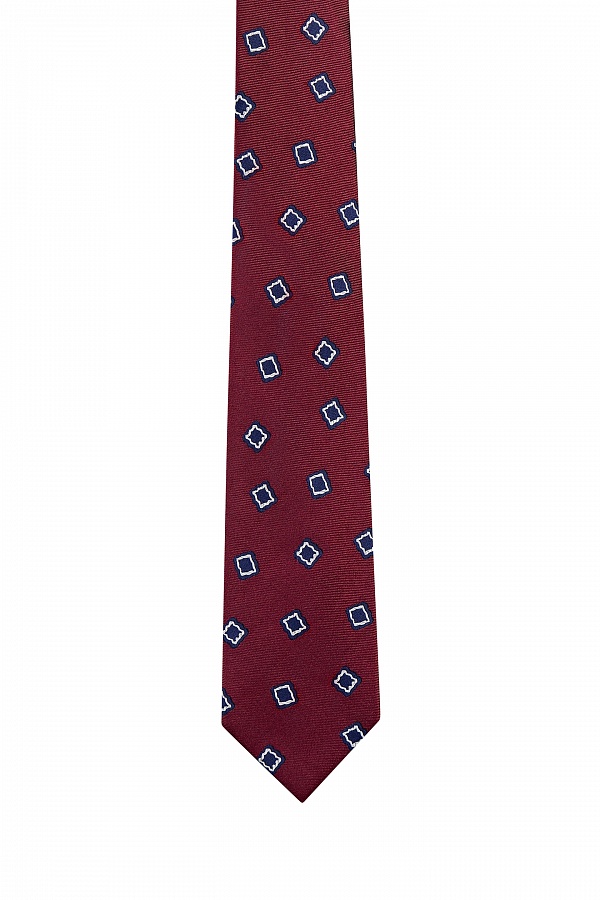 Бордовый стильный галстук