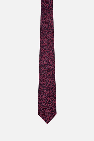 Бордовый галстук с узором