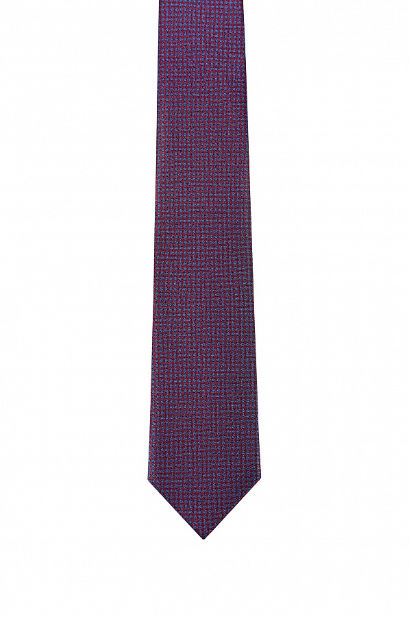Бордовый галстук в мелкий узор