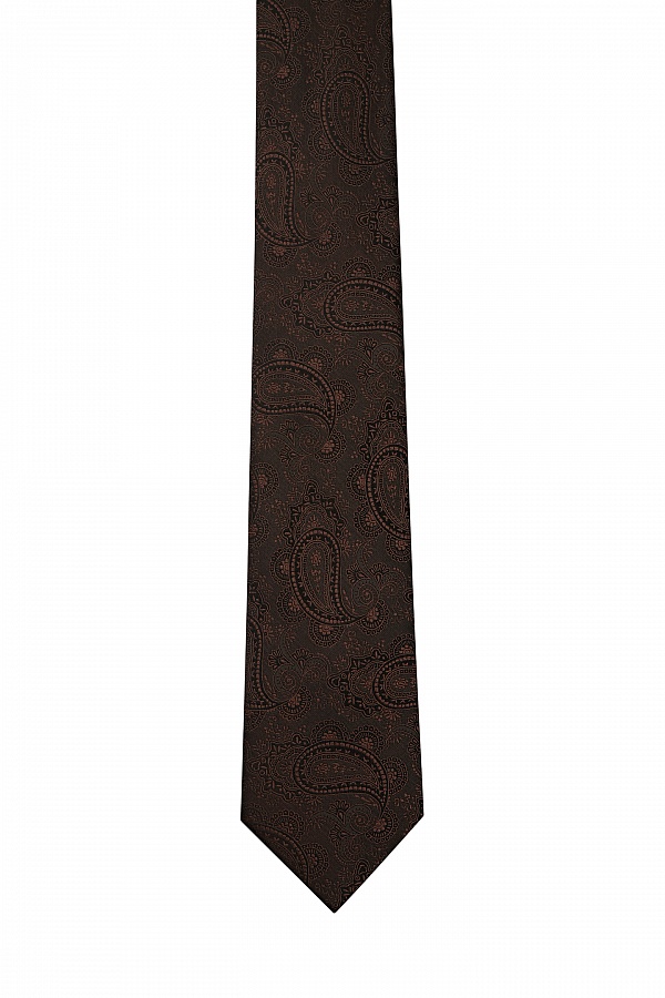 Темно-коричневый галстук с узором