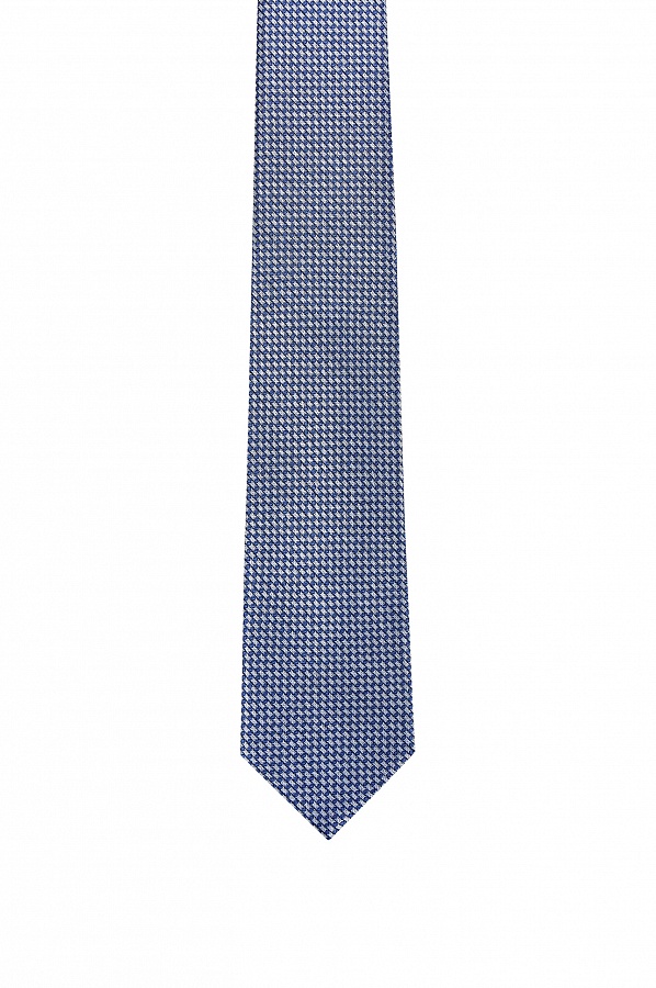 Голубой галстук в мелкий принт