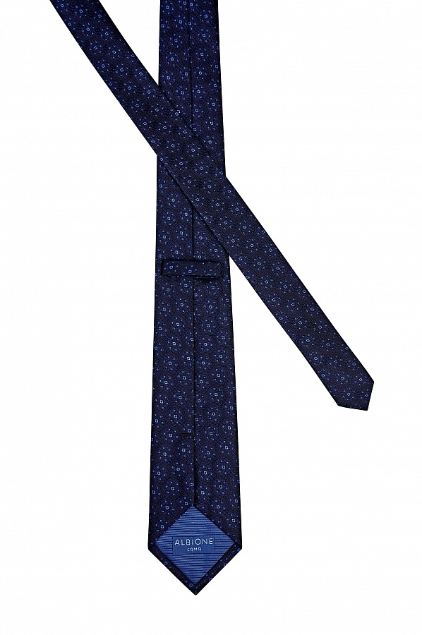 Темно-синий галстук с узором соты