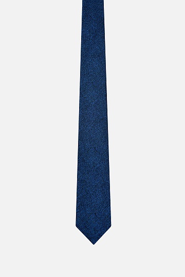 Однотонный темно-синий галстук