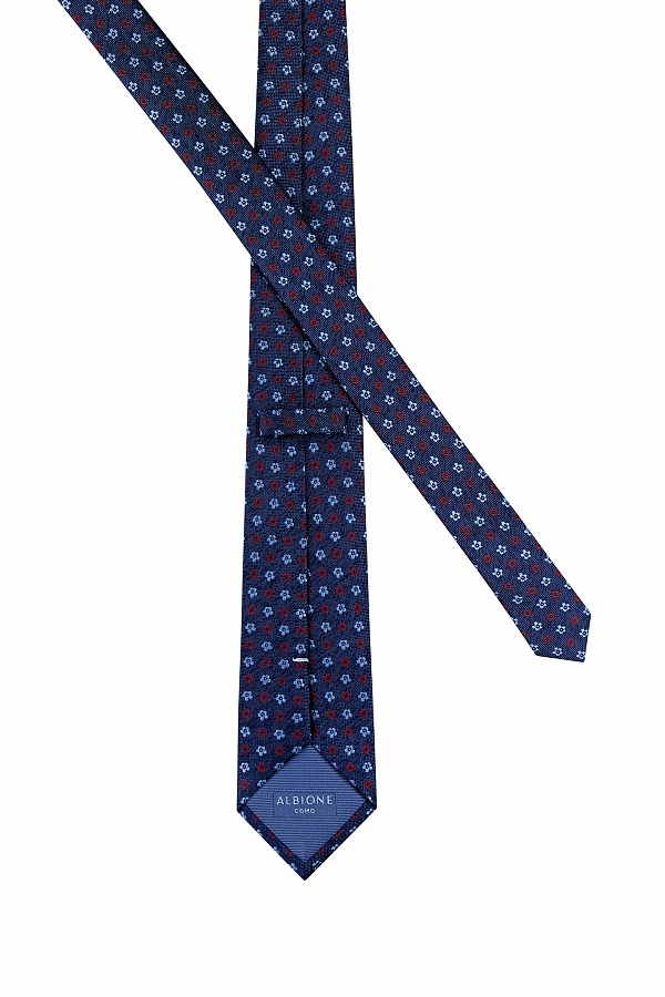 Темно-синий галстук с мелким узором