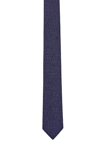 Темно-синий галстук с узором точки