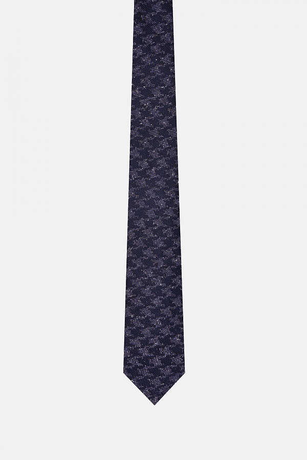 Стильный черный галстук с узором
