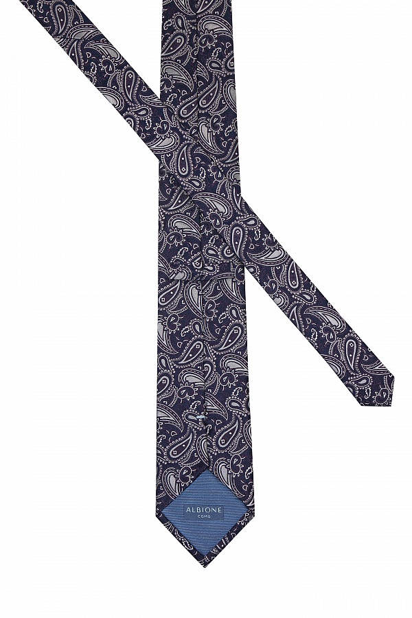 Сине-фиолетовый галстук с узором огурцы