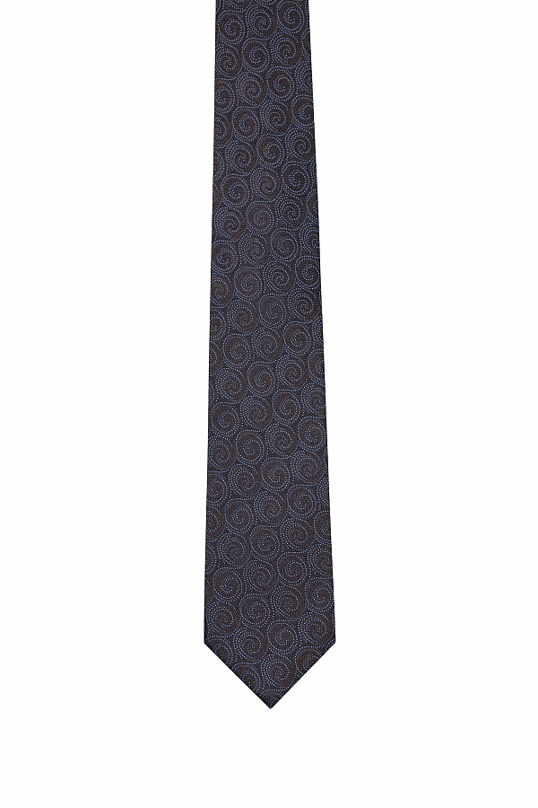 Серый галстук с узором вихри
