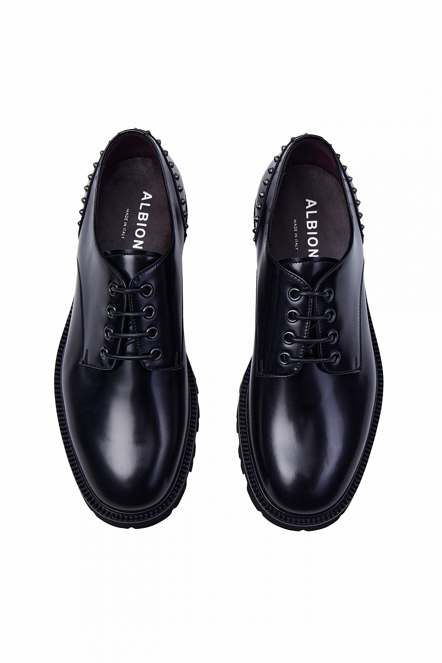 Черные ботинки с шипами 140Fw купить по цене 55 990 р. в интернет-магазинеAlbione в Москве и РФ