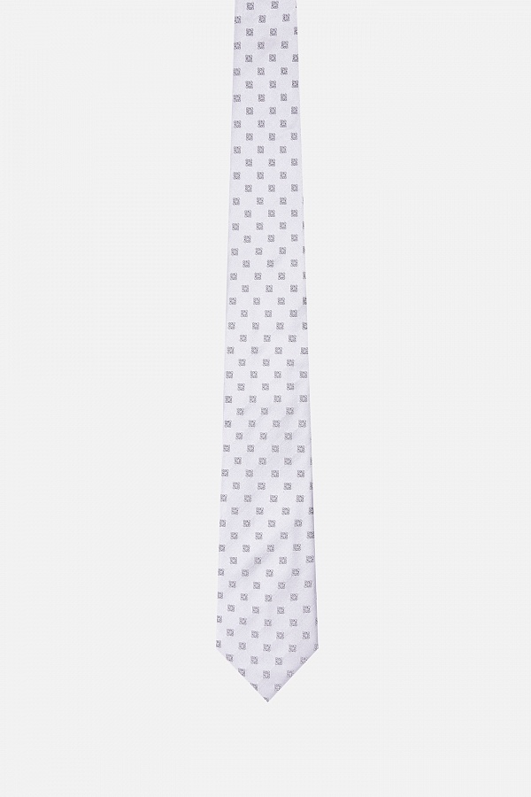 Стильный галстук белого цвета