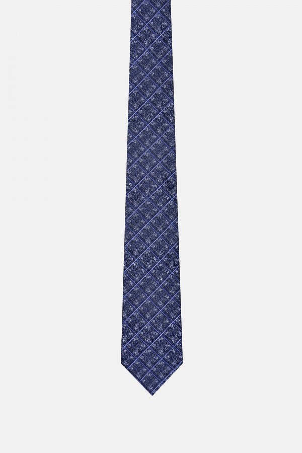 Синий галстук в ромб