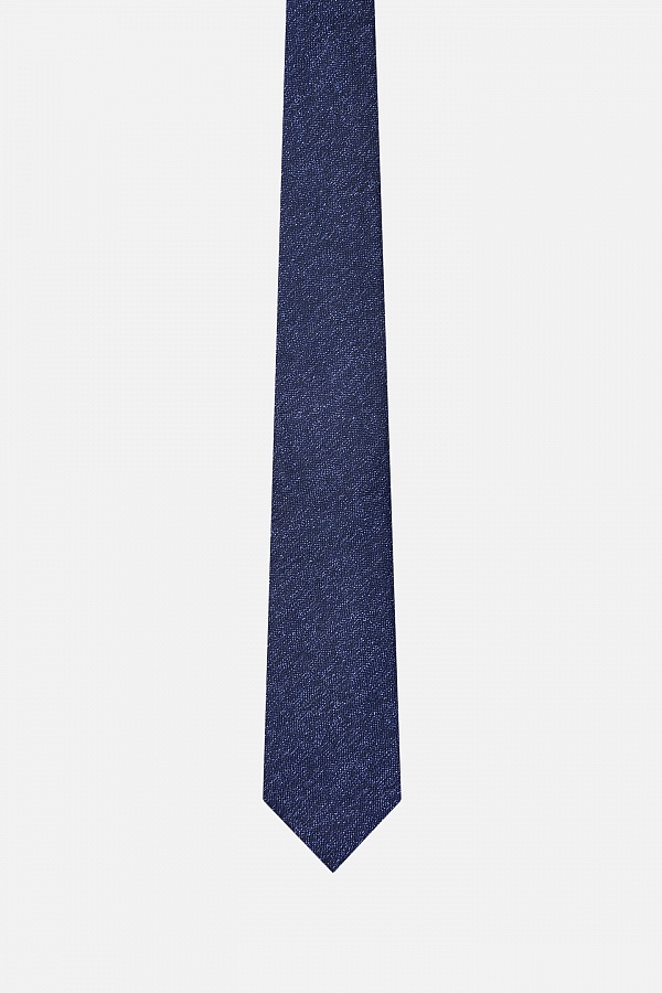 Стильный галстук темно-синего цвета