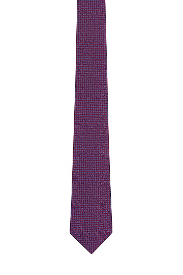 Бордовый галстук в мелкий принт