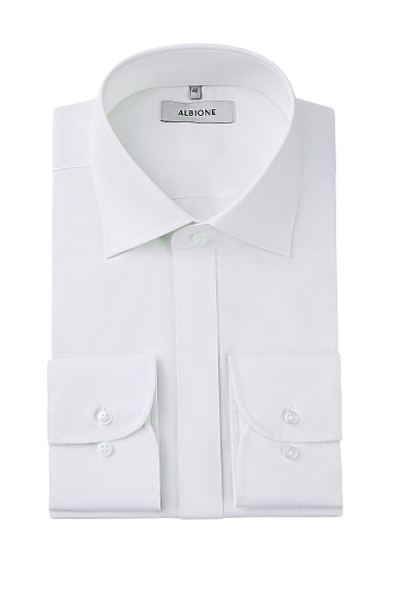 Белая сорочка из текстурной ткани