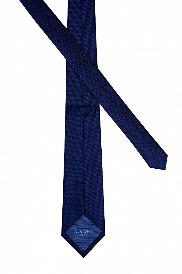 Синий фактурный галстук в точку