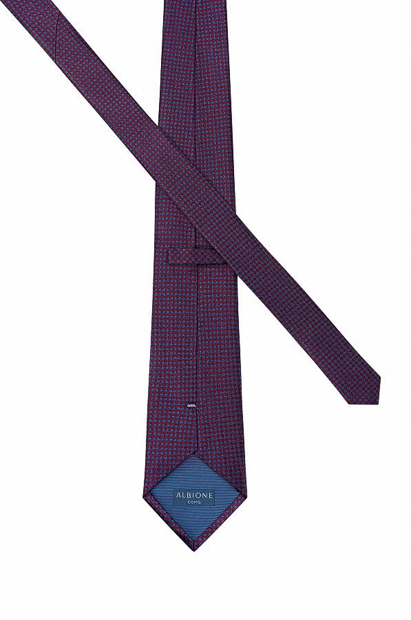 Бордовый галстук в мелкий узор