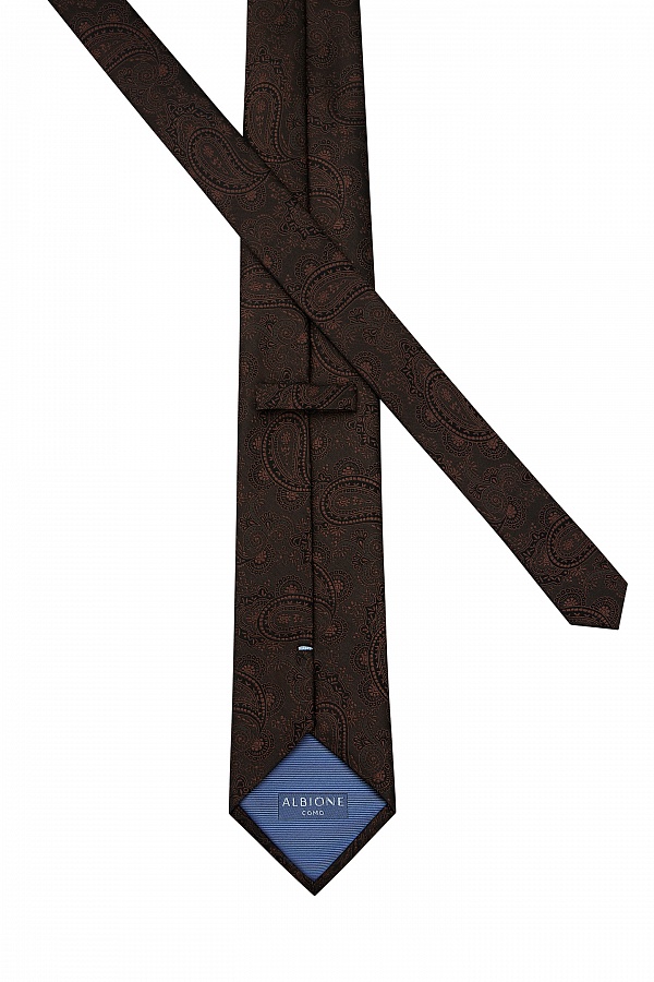 Темно-коричневый галстук с узором