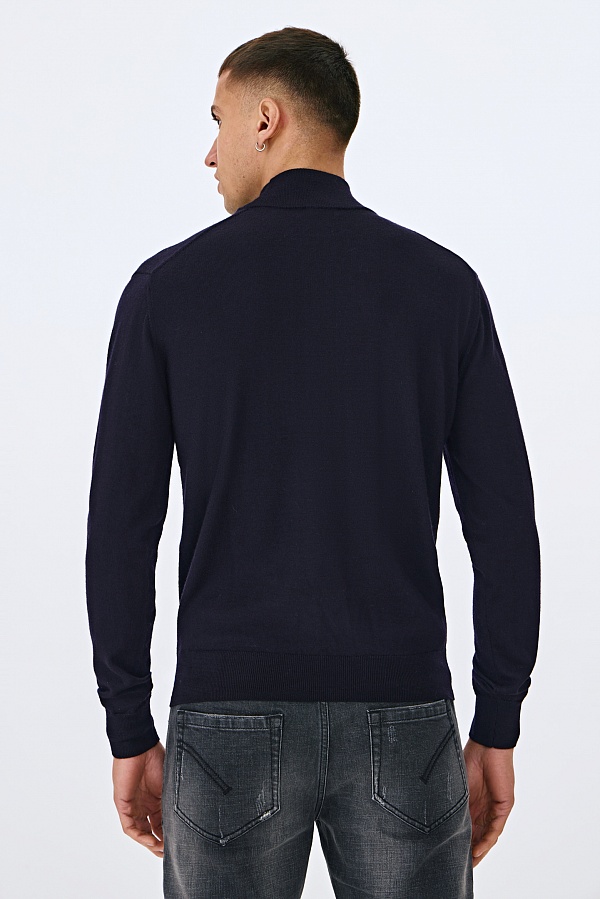 Темно-синий свитер из шерсти