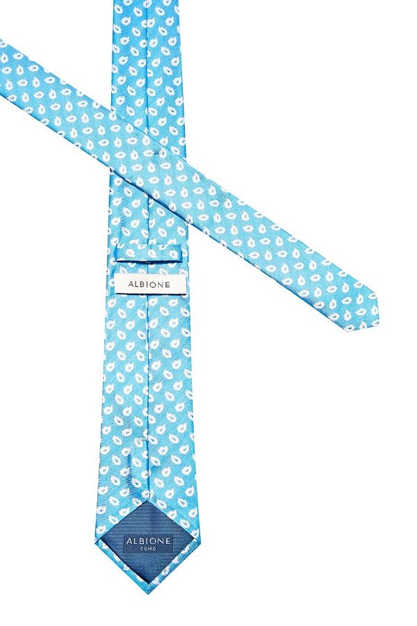 Голубой галстук с узором