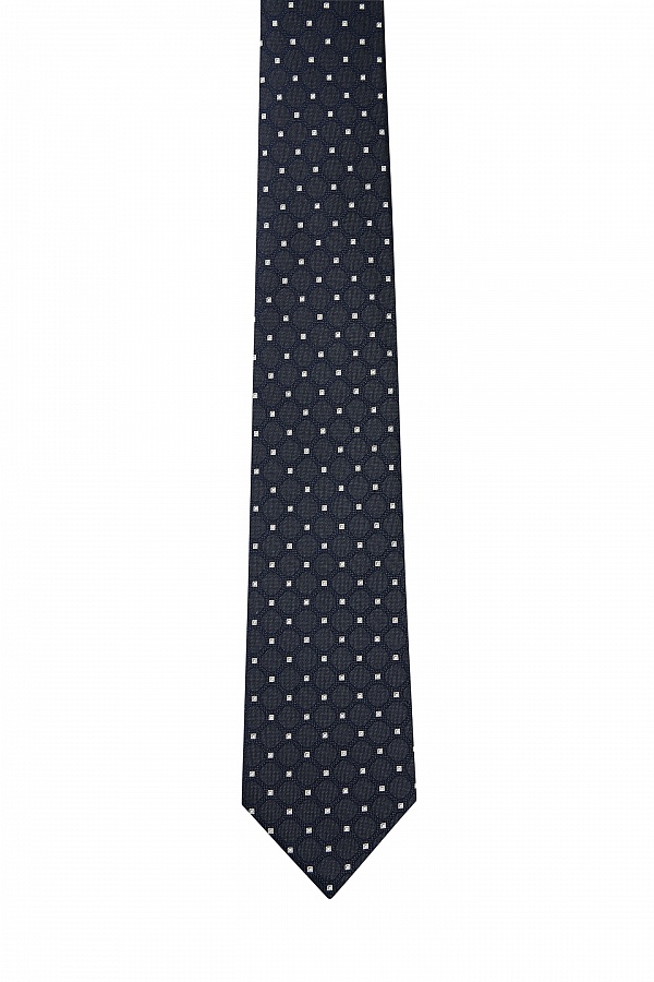 Темно-серый текстурный галстук с узором