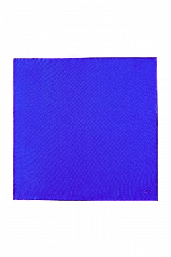 Ярко-синий платок с фиолетовой каймой