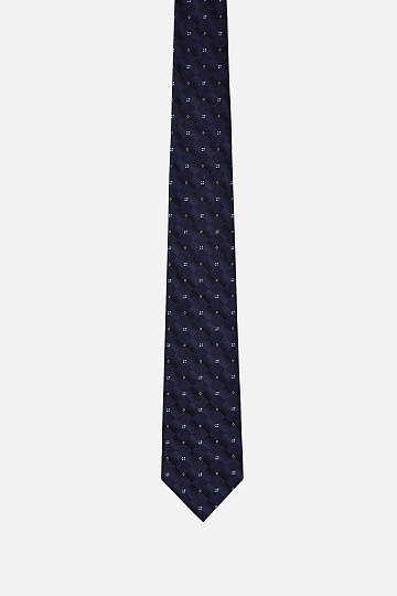 Черный стильный галстук с узором
