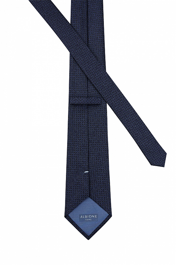 Текстурный галстук темно-синего цвета