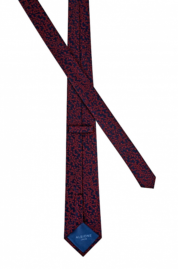 Красно-синий галстук с абстрактным паттерном