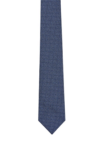 Синий галстук с узором точки