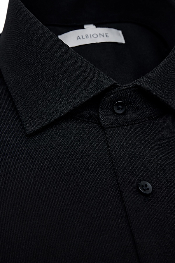 Черная сорочка из текстурной ткани