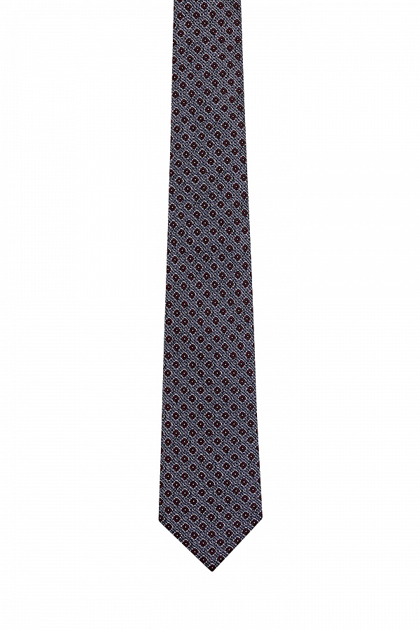 Темно-серый галстук в мелкий принт