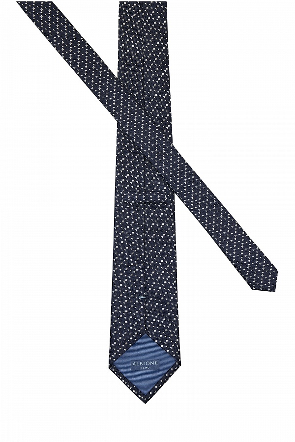 Темно-синий галстук с паттерном треугольники