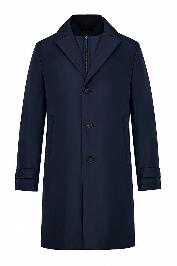 Куртка-пальто темно-синего цвета