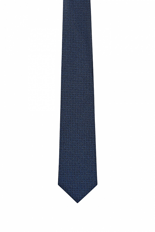 Темно-синий галстук в мелкий узор