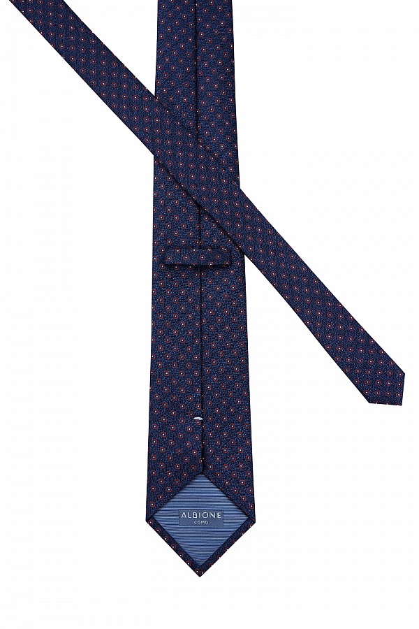 Синий галстук в мелкий принт