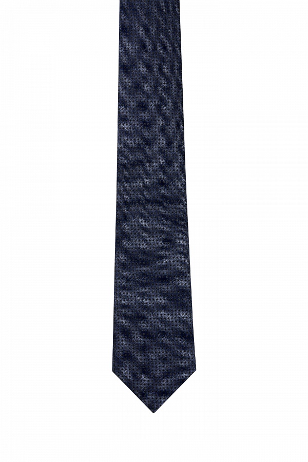 Текстурный галстук темно-синего цвета
